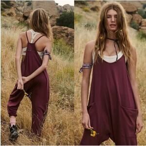 Free People Movement Boho Beachy Summer Jumpsuit Onesie Yoga Pink‎ Size Small